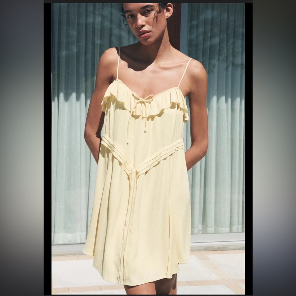 Sheer Ruffle Off-Shoulder Maxi Dress - Pale Peach